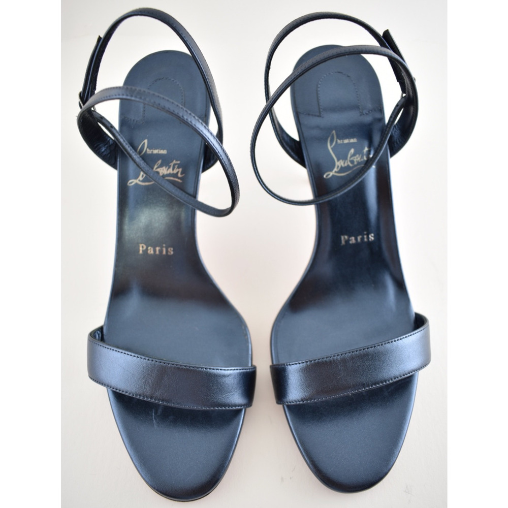 Christian Louboutin Miss Z Sandal 80 Blue Ankle Strap Sandal Heel Pump 40 - Picture 5 of 13